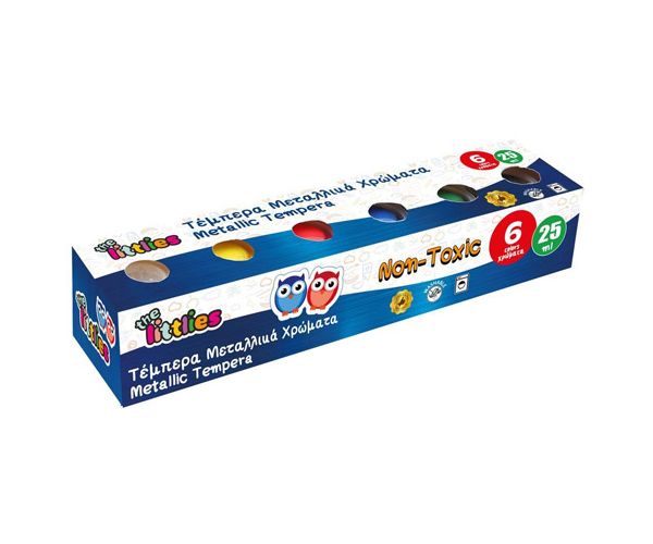 The Littlies: Metalik 6-dijelni set tempera 25ml