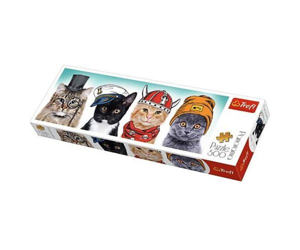 Tim mačkica Panorama puzzle 500kom - Trefl