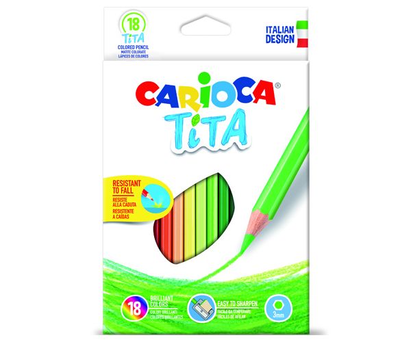 Tita set drvenih bojica - 18 kom - Carioca