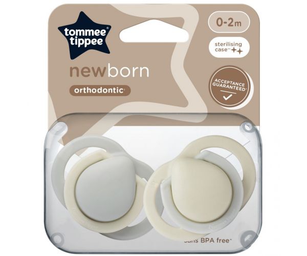 Tommee Tippee: Newborn novorođenačka duda, set od 2 komada, u više varijanti (0–2 mj.)