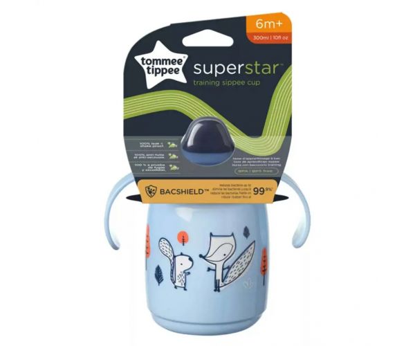 Tommee Tippee: Superstar Itatópohár kék színben 300ml (6 hó+)