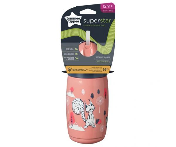 Tommee Tippee: Superstar Mókusos itatópohár szívószállal 266ml (12 hó+)