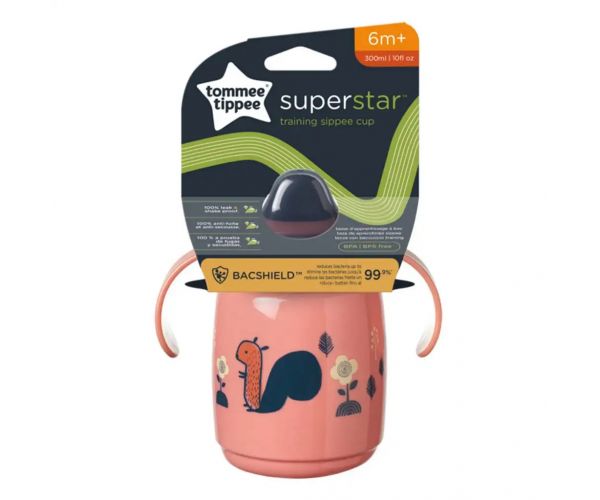 Tommee Tippee: Superstar Itatópohár rózsaszín színben 300ml (6 hó+)
