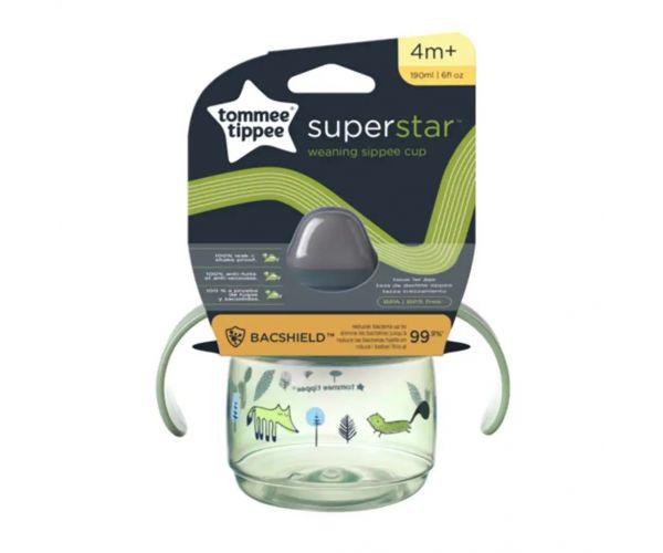 Tommee Tippee: Superstar Itatópohár zöld színben 190ml (4 hó+)