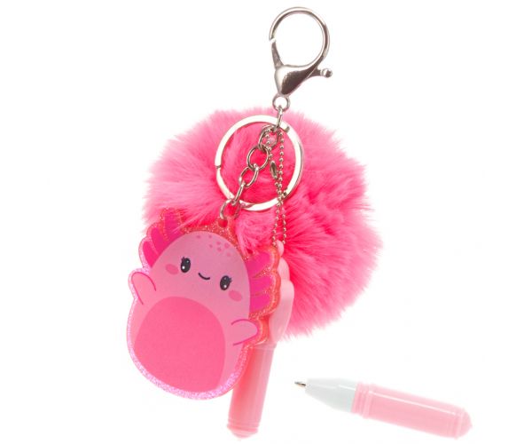Táska pompon tollal - pink