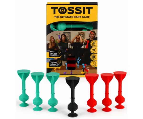 Tossit Starter Pack piros-türkiz szilikon tapadókorongos darts társasjáték