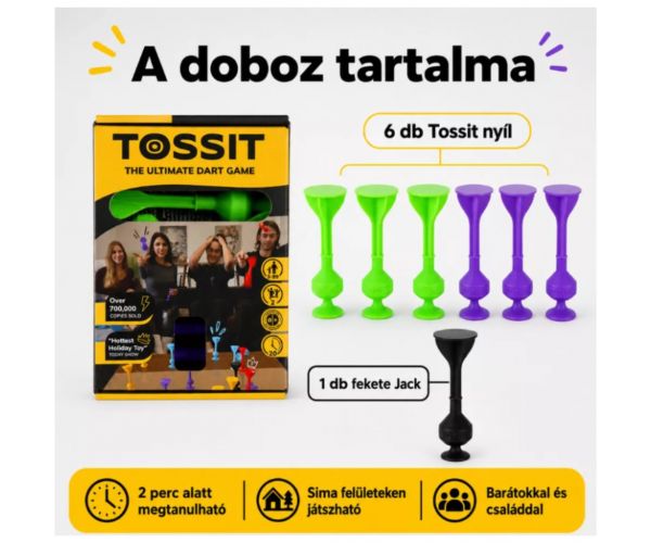 Tossit Starter Pack ljubičasto-zeleni silikonski pikado s usisnim čepovima