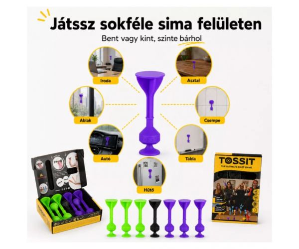 Tossit Starter Pack ljubičasto-zeleni silikonski pikado s usisnim čepovima