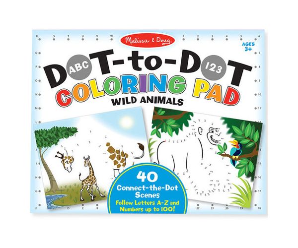 Točka do točkice bojanka - Divlje životinje - Melissa & Doug