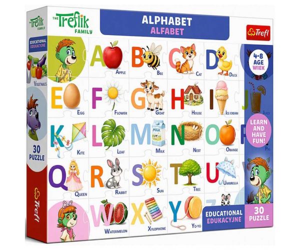 Treflik Ábécé oktató jellegű 30db-os puzzle - Trefl