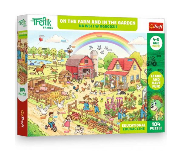 Treflik A farmon és a kertben oktató jellegű 104db-os puzzle - Trefl