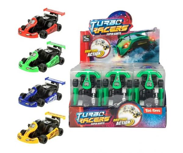 Turbo Racers Go-kart versenyautó többféle változatban 1db