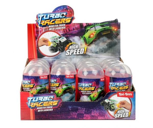 Turbo Racers Monster Truck iznenađenje autić s lansirnom rampom 1 komad