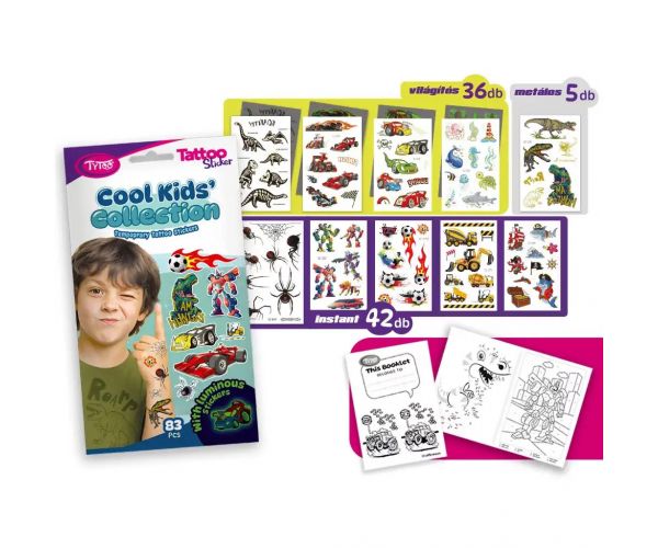 TyToo: Cool Kids' Collection Tetoválás Matrica Szett