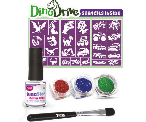 TyToo: DinoDrive set za tetovaže sa šljokicama