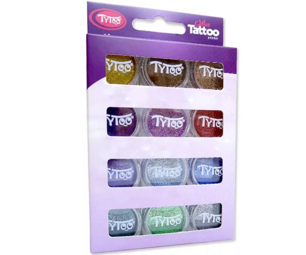 TyToo: Kiegészítő színek csillámpor szett 12x2,5ml