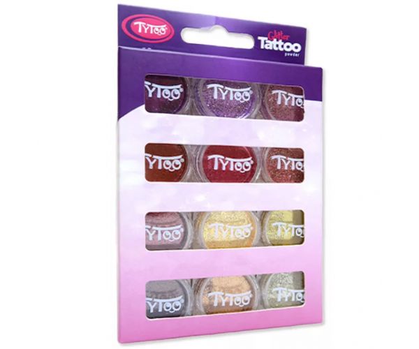 TyToo: Meleg színek csillámpor szett 12x2,5ml