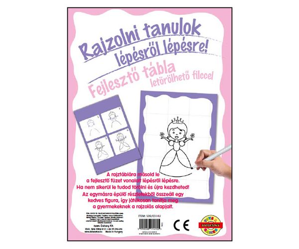 Učim crtati didaktička ploča za djevojčice