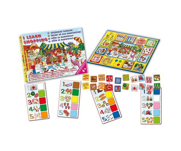 Učim kupovati društvena igra na 4 jezika - D-Toys