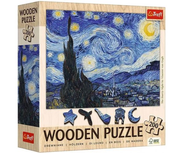 Van Gogh: Csillagos éj 200db-os fa puzzle - Trefl