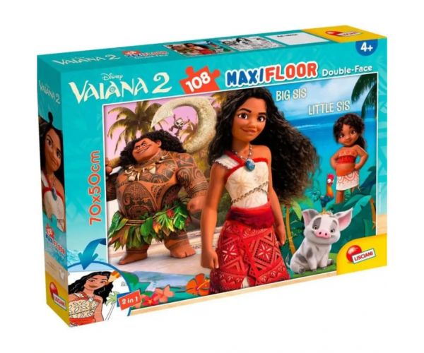Vaiana 2 2 az 1-ben 108db-os puzzle és színező 70x50cm - Lisciani