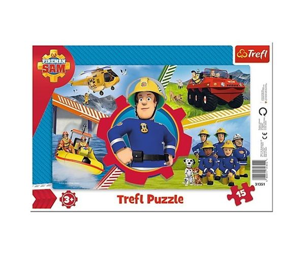 Vatrogasac Sam: Samov dan puzzle 15kom - Trefl