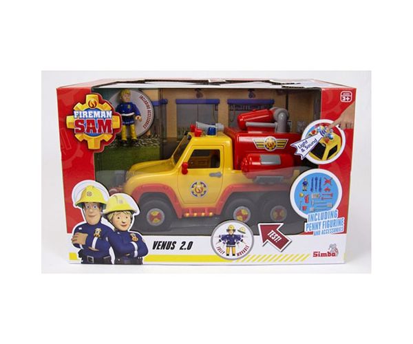 Vatrogasac Sam: Venus 2.0 Vatrogasno vozilo sa kompletom igračaka i sa svjetlom i zvukom - Simba Toys