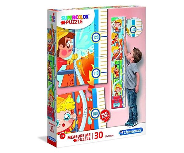 Vatrogasci zidni mjerač visine puzzle 30kom - Clementoni