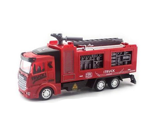 Vatrogasno vozilo sa pogonom na uvlačenje, svjetlo i zvuk 1/48