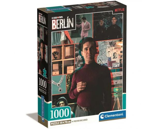 A nagy pénzrablás: Berlin főszereplő 1000db-os Compact puzzle 50x70cm - Clementoni
