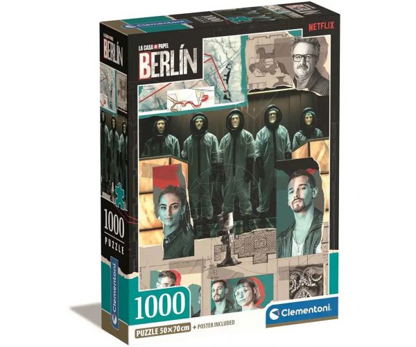 A nagy pénzrablás: Berlin szereplői 1000db-os Compact puzzle 50x70cm - Clementoni