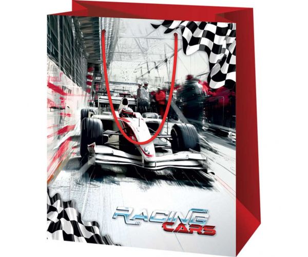 Formula-1 autós nagy ajándéktáska 26x13x33cm