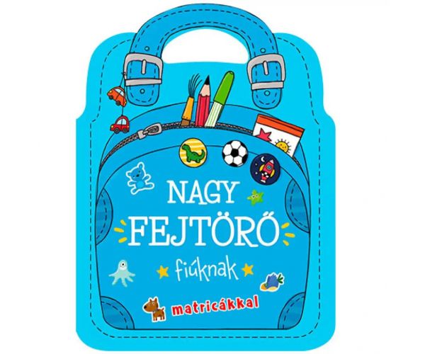Nagy fejtörő - fiúknak matricás füzet