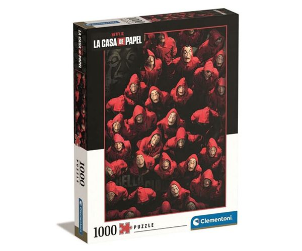 Velika pljačka novca: Lopovi ili taoci? Puzzle 1000kom - Clementoni