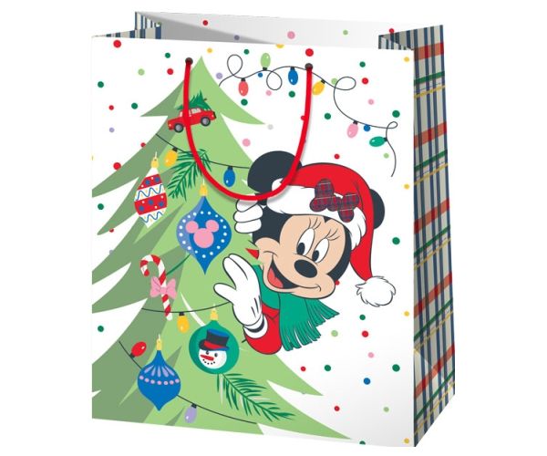 Velika poklon vrećica sa božićnim uzorkom Mickey Mousea 40x56x20cm