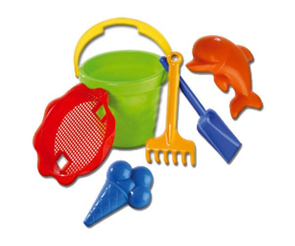 Veliki set za igru u pijesku, valovitom kanticom od 6 dijela - D-Toys