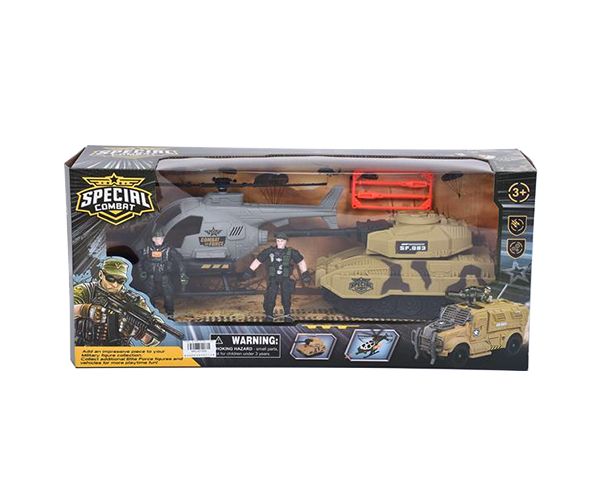 Vojni helikopter i tenk set
