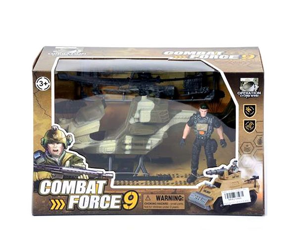 Vojnički helikopter sa figurom