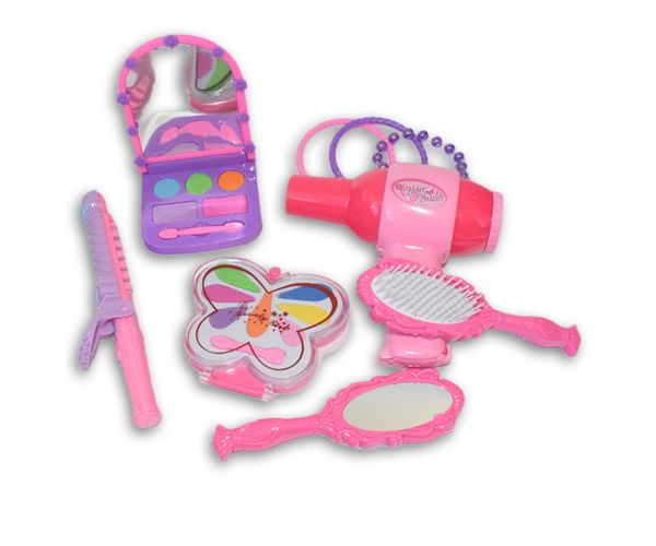 Vouge Girl - Pink kozmetički set od 9 komada poigrajte se paletama šminke, sušilom za kosu i dodacim
