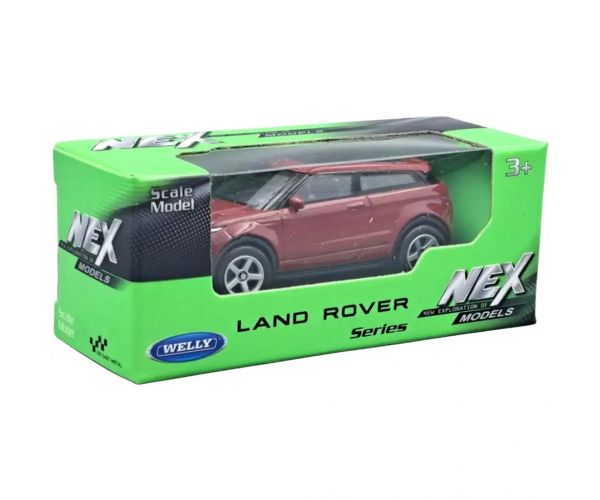 Welly: Land Rover Evoque bordó fém kisautó modell 1/64