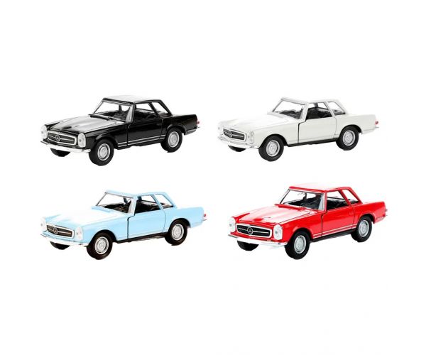 Welly: Mercedes-Benz 1963 230SL fém kisautó modell többféle változatban 11cm