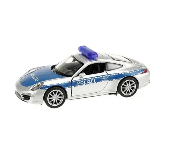 Welly: Porsche 911 rendőrségi fém kisautó modell 11cm