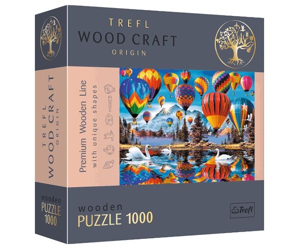 Wood Craft: Šareni baloni na vrući zrak 1000 kom vrhunske drvene puzzle - Trefl