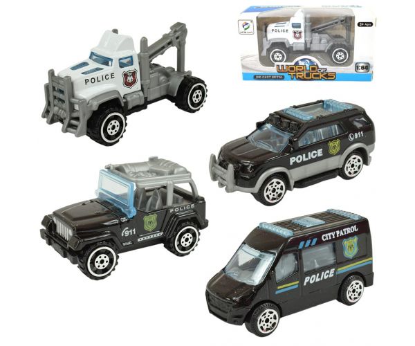 World of Trucks: Mali policijski auto u raznim verzijama 7cm
