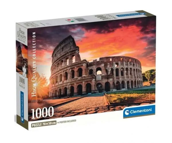 Naplemente Rómában 1000 db-os HQC puzzle poszterrel - Clementoni