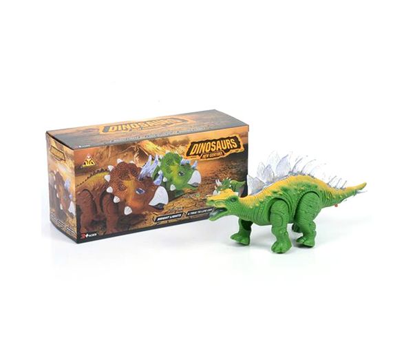 Zeleni Stegosaurus dinosaur sa svijetlom