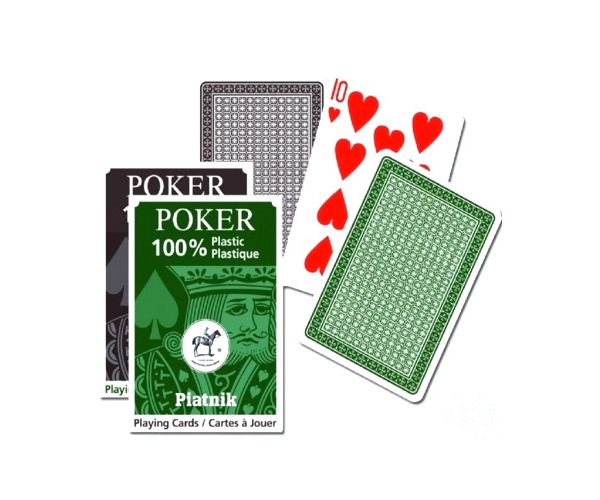 Zeleno-smeđe karte za poker 1x55 - Piatnik
