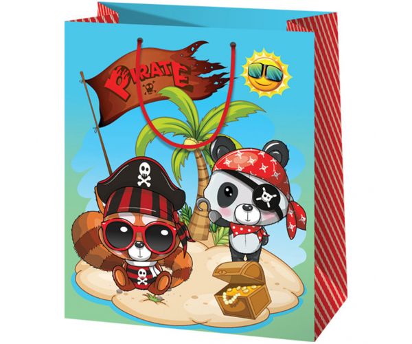 Životinjski pirati normalne veličine ekskluzivna poklon vrećica 11x6x14cm