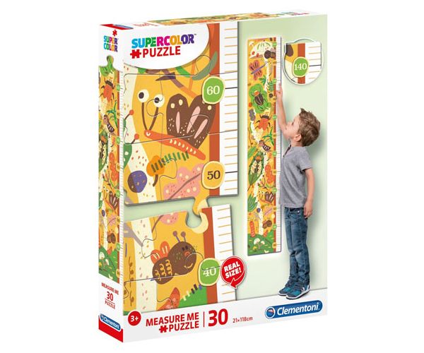 Životinje zidni mjerač visine puzzle 30kom - Clementoni