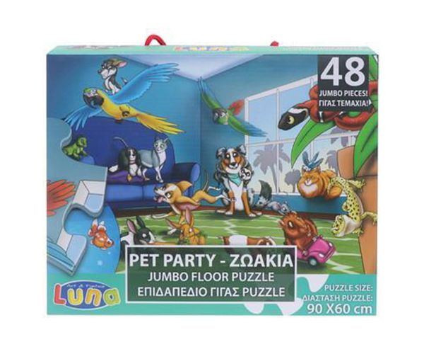 Životinjski party podne puzzle 48kom